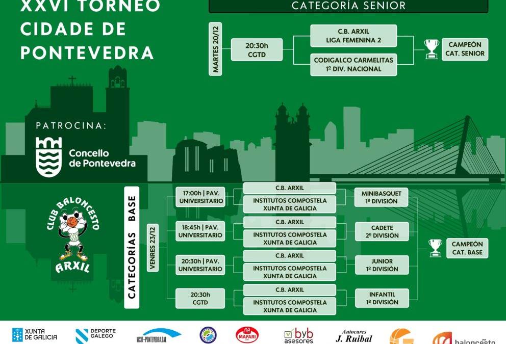 El Arxil disputa la 26 edición del torneo Cidade de Ponteveda contra  el Carmelitas Vedruna este martes a las 19:30 en el CGTD