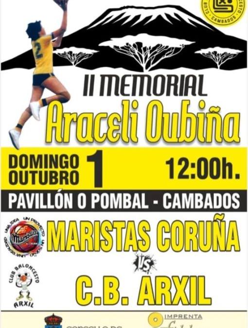 Maristas e o CB Arxil xogarán o domingo o segundo Memorial Araceli Oubiña no Pombal