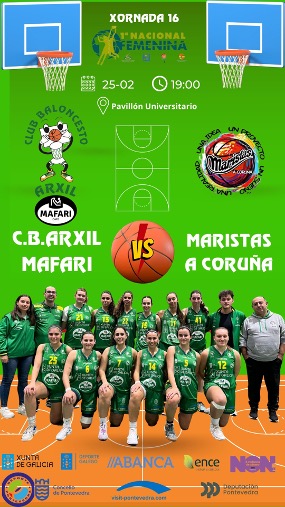 EL DOMINGO A LAS 19 H EN EL UNIVERSITARIO EL CB ARXIL MAFARI CAFÉ RECIBE A UN RIVAL DIRECTO EL MARISTAS CORUÑA