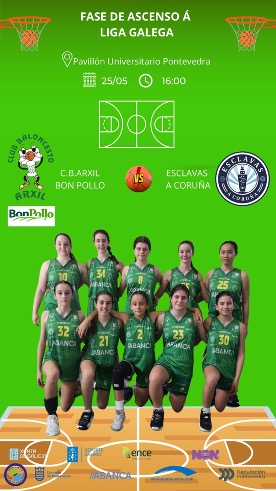 SEMIFINALES FASE ASCENSO INFANTIL EL CB ARXIL BON POLLO Y EL ESCLAVAS DE LA CORUÑA SE JUEGAN A DOBLE PARTIDO EL PASE A LA FINAL GALLEGA