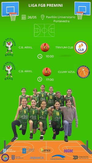 5ª Y 6ª JORNADAS DE LIGA GALLEGA PREMINI ORGANIZADAS POR EL CB ARXIL EL DOMINGO EN EL UNIVERSITARIO