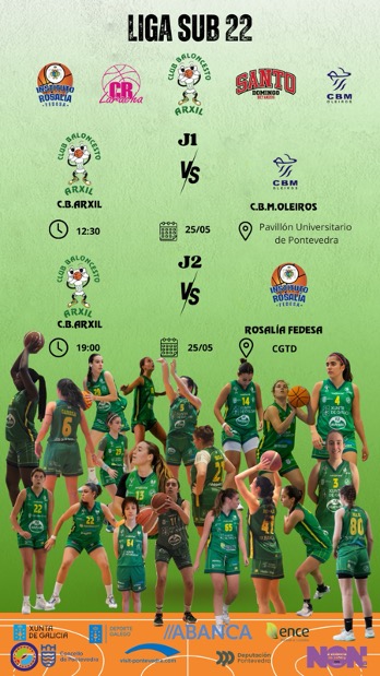 EL CB ARXIL ORGANIZA LAS JORNADAS 1ª Y 2ª DE LA LIGA SUB 22 ESTE SÁBADO