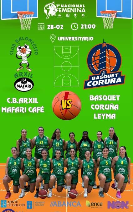 EL CB ARXIL MAFARI CAFÉ RECIBE HOY VIERNES A LAS 21H EN EL UNIVERSITARIO AL BASKET CORUÑA